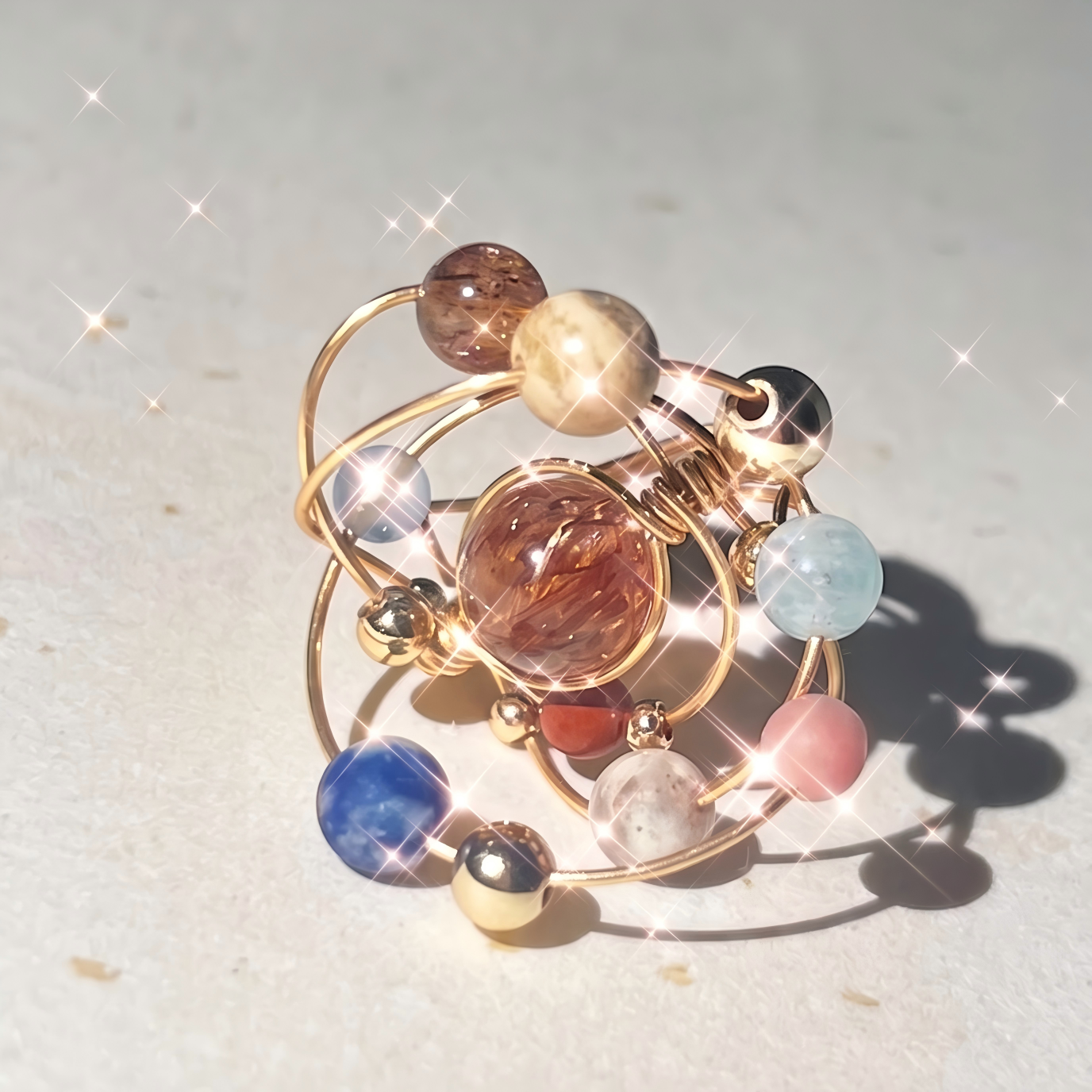 Crystal Super Seven — The Prosperity Pillar Ring