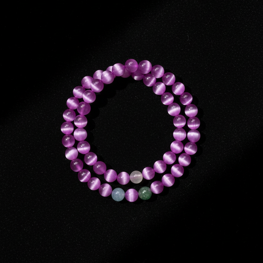 Purple Cat's Eye Bracelet