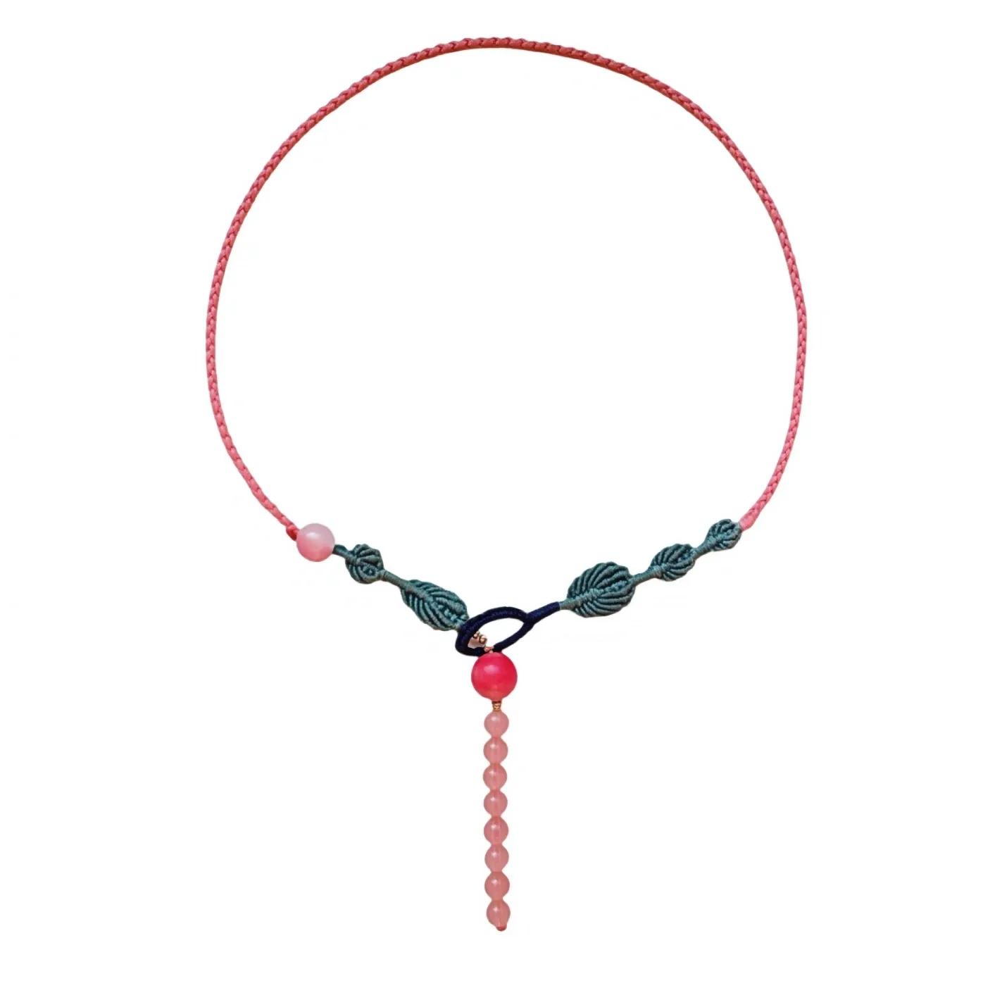 Cherry Blossom Rain Rhodonite Choker