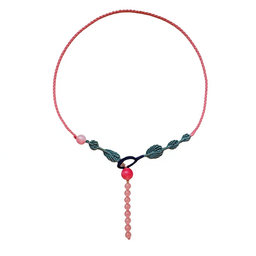 Cherry Blossom Rain Rhodonite Choker
