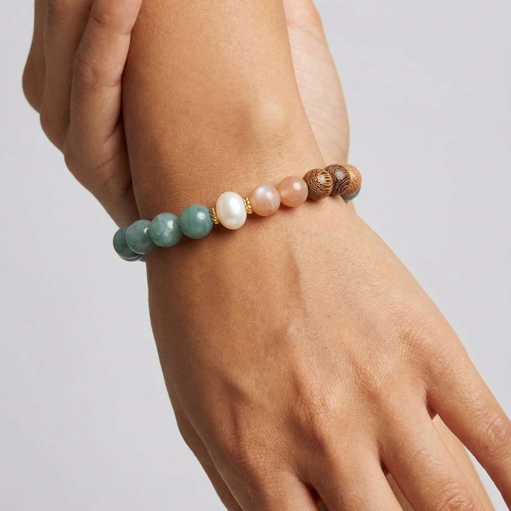 Blue Jadeite Serenity &amp; Abundance Bracelet