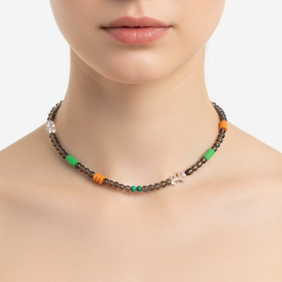 Smoky Quartz Multi-Stone Necklace