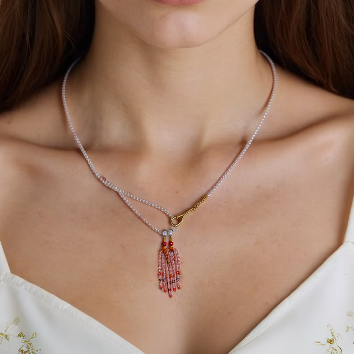 Carnelian Tassel Necklace