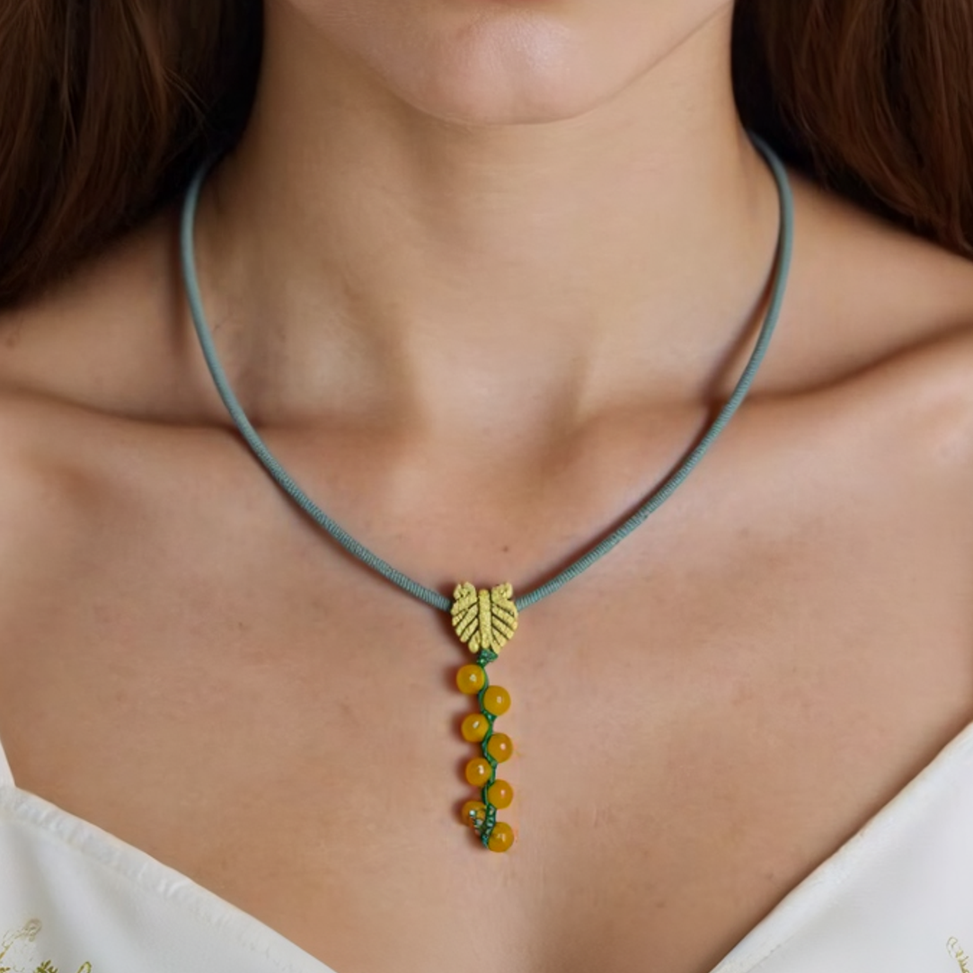 Sunshine Agate Woven Choker