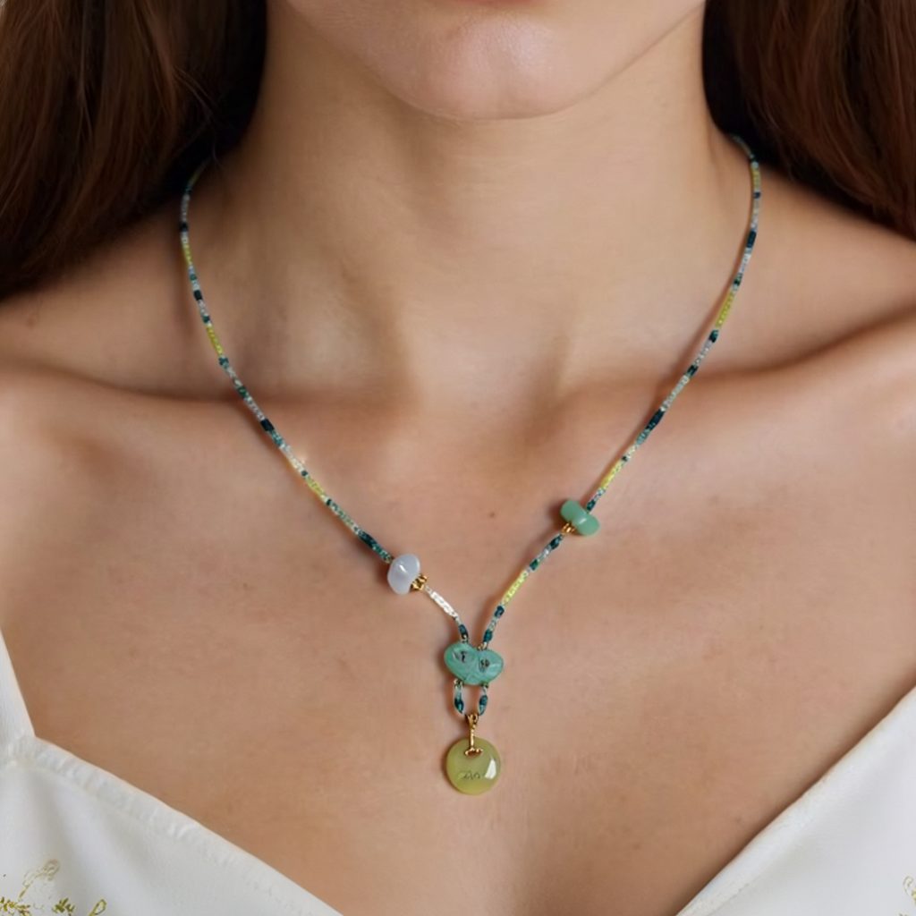 Moonlit Lotus Pond Necklace
