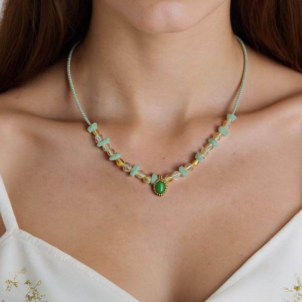 Prehnite Multi-Stone Necklace